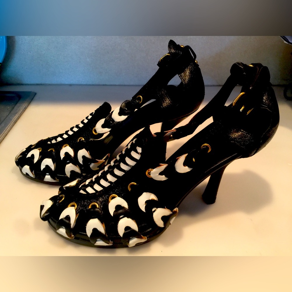 Balenciaga by Nicolas Ghesquire - amazing leather braided runway shoes